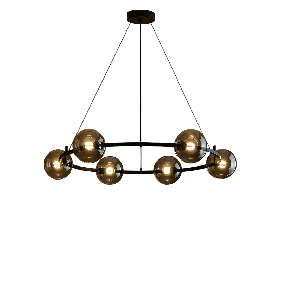 Celestial Arch (Glass, Smoke) Chandelier