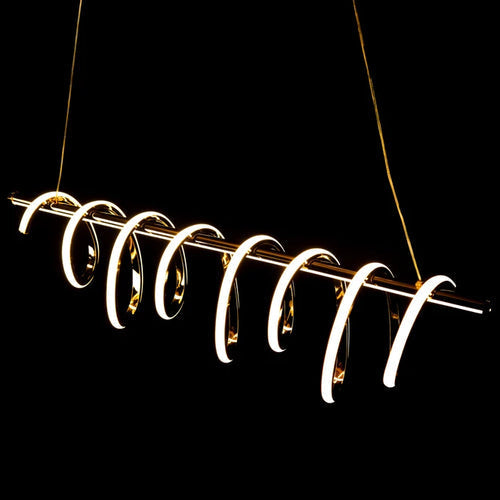 Spiral Ribbon Linear LED Chandelier