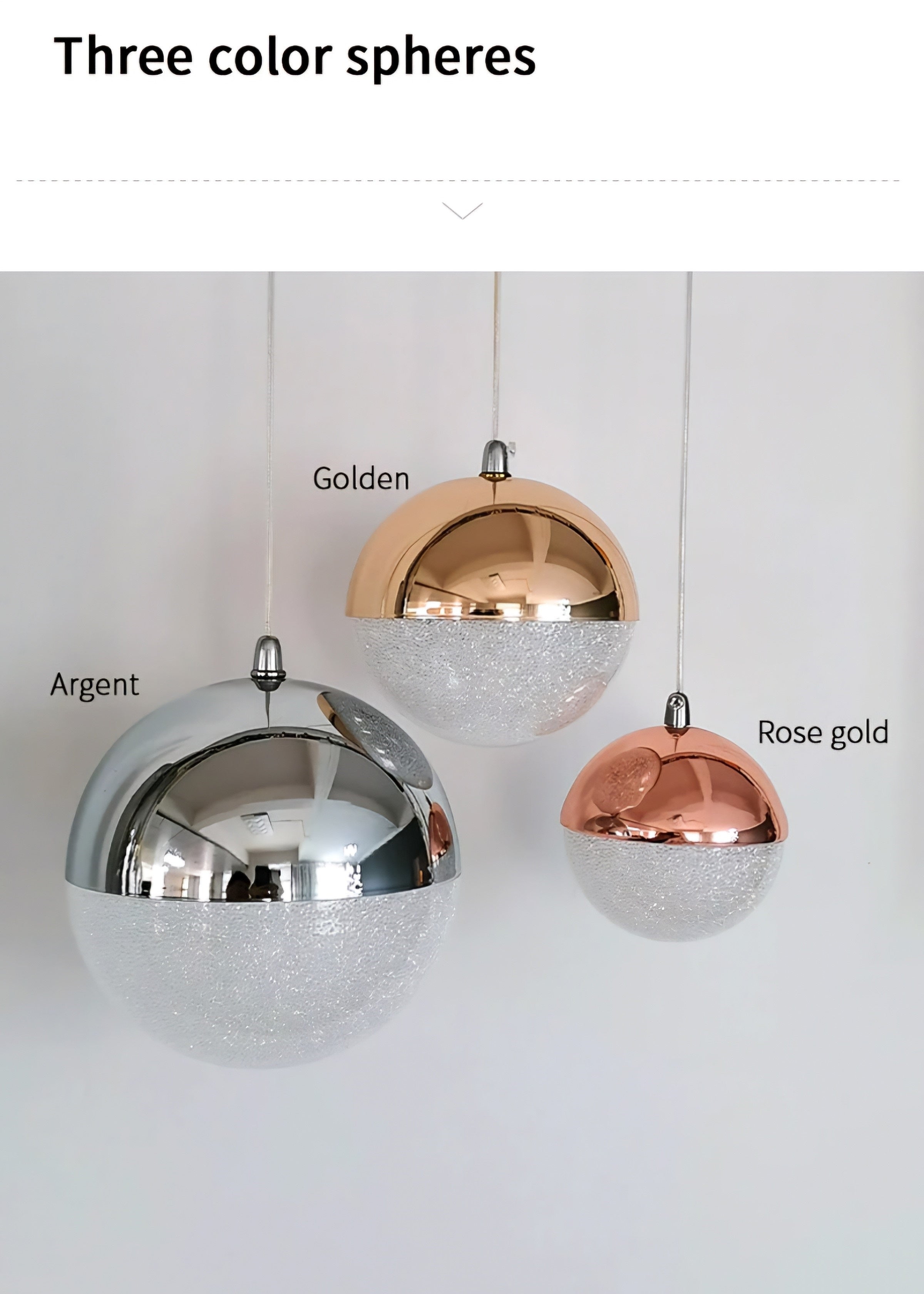 Elara’s Tricolor Sphere Chandelier