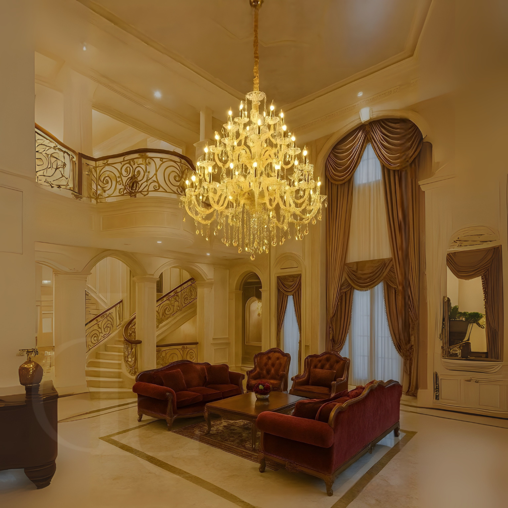 Large Crystal Chandelier