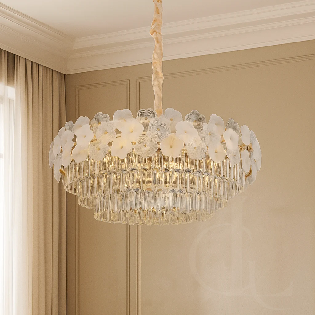 Petals Aglow (Glass, Clear) Chandelier