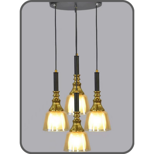 Glass Hanging Lights 4 Pair Bulb Holders