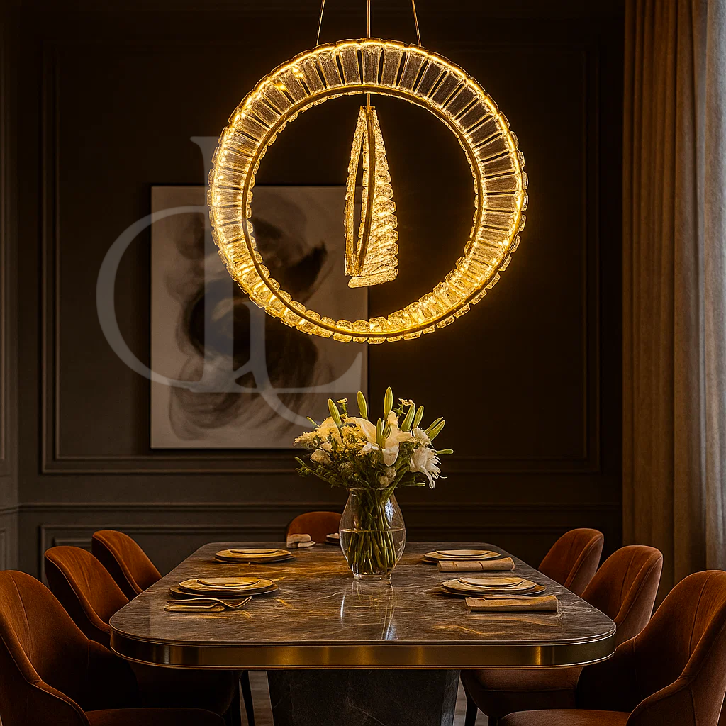 Whirl of Light (Gold, Crystal, LED) Chandelier