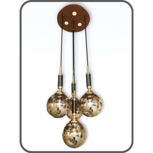 Glass Hanging Lights 4 Pair Bulb Holders