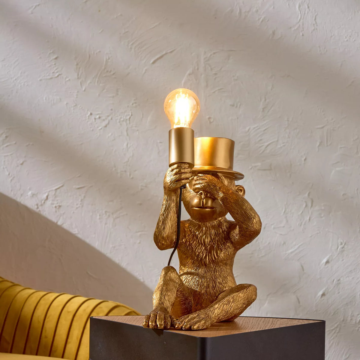 Luxury Golden Monkey Table Lamp