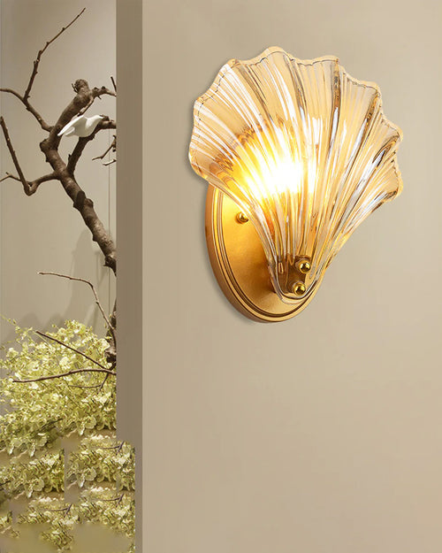 Golden Shell Wall Light