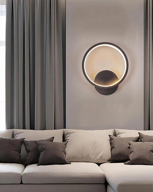 Luminaire Round LED Wall Light - Black