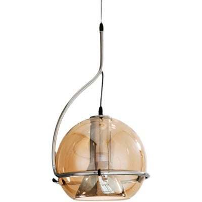 Modern Minimalist Amber Glass LED Pendant Lamp