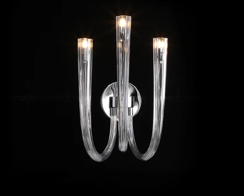 Regal Candle Glass Wall Light