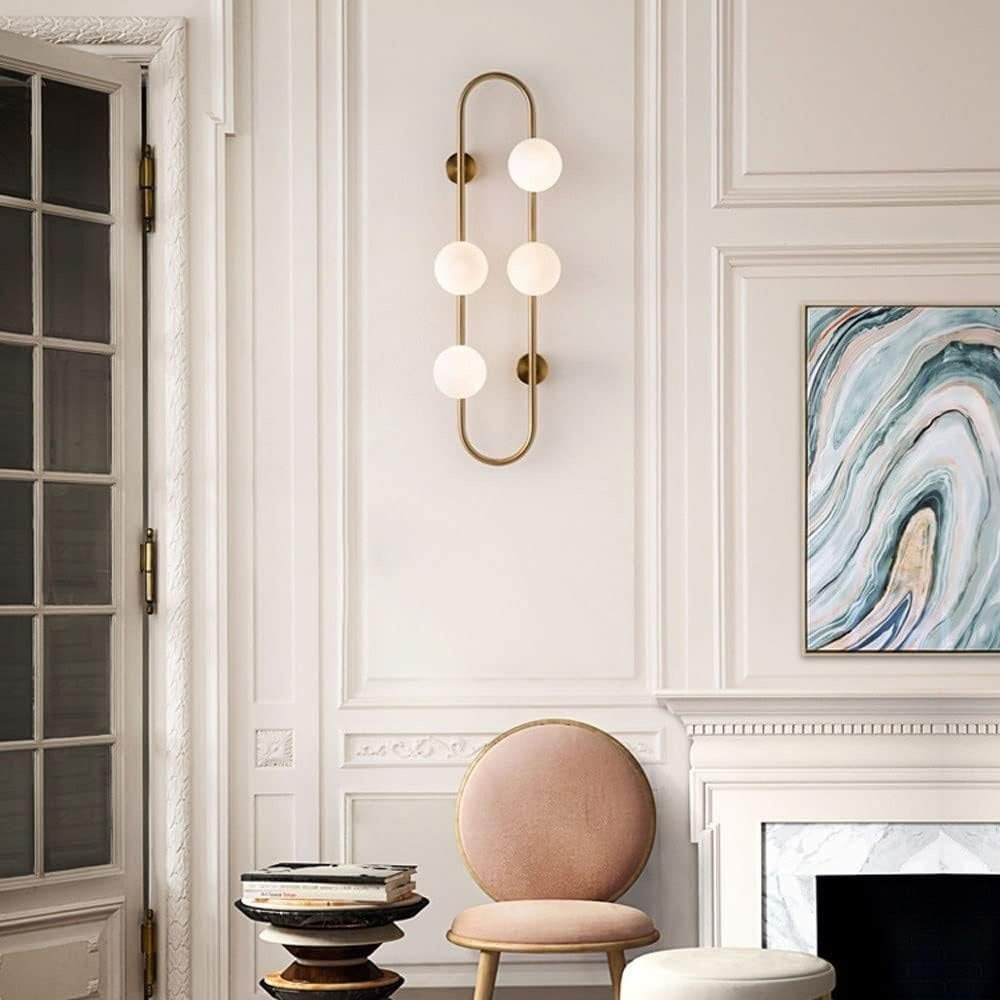 Led Wall Lamp Glass Globe Shade Sconce Wall