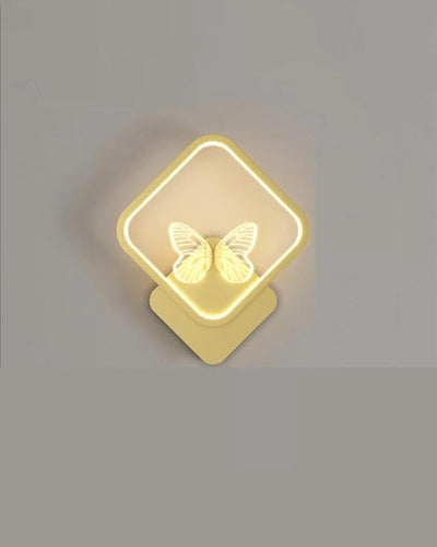Butterfly Square Wall Sconce - Gold