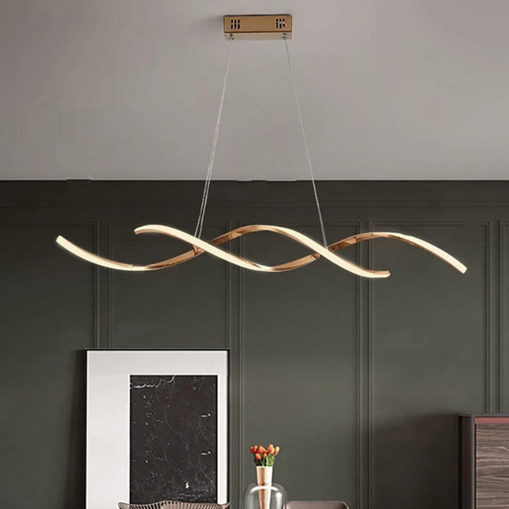 Swirling Flow (Gold) Chandelier