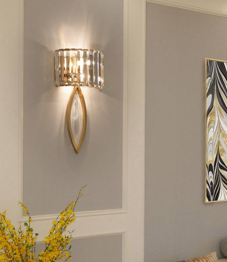 Attached 3.0 (Gold) Crystal Wall Light