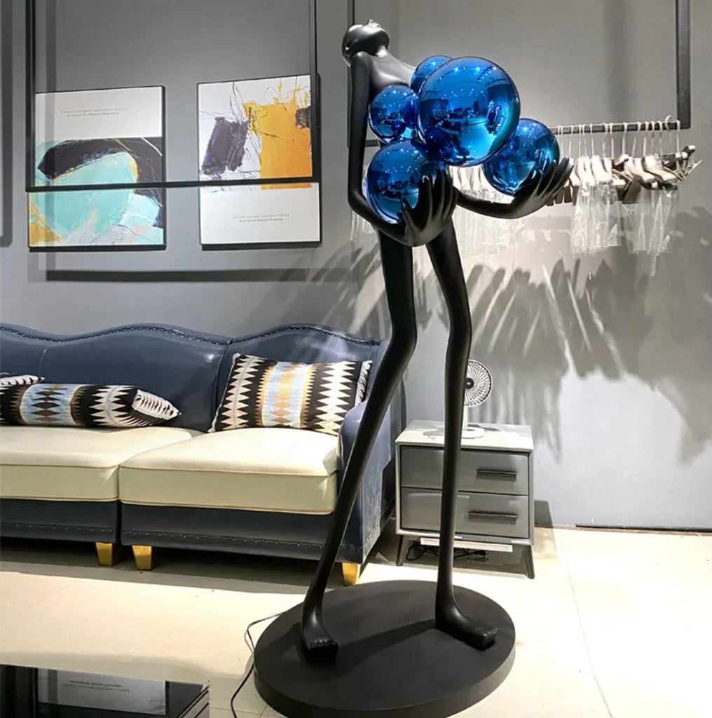 Meet me here: Human Floor Sculpture with Balls