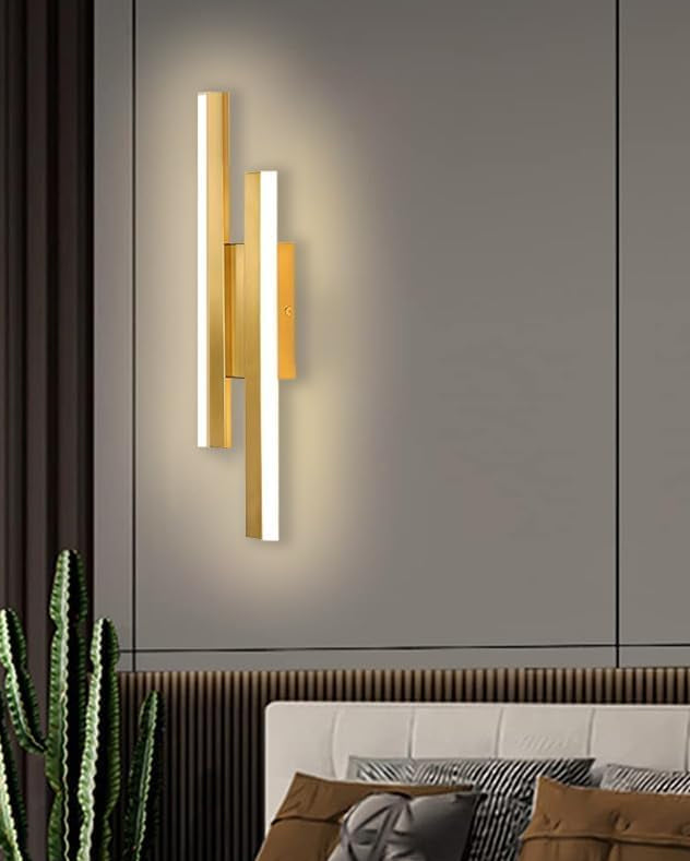 Modern Parallel Wall Lighting - Golden