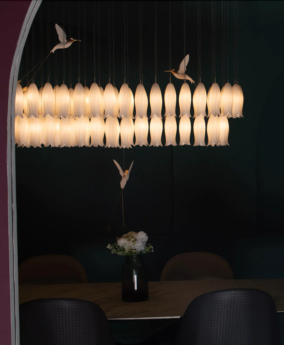 Petal Pirouette 'n' Tulip Falls Chandelier (60 Lights)