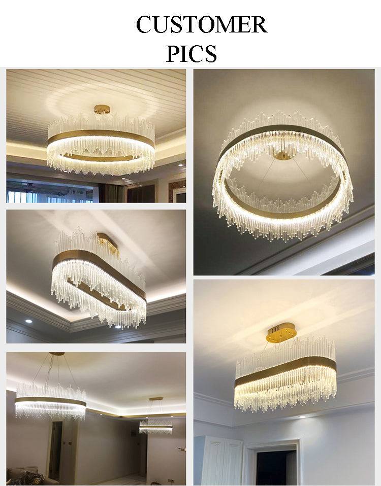 Rainfall Symphony (Gold) Chandelier