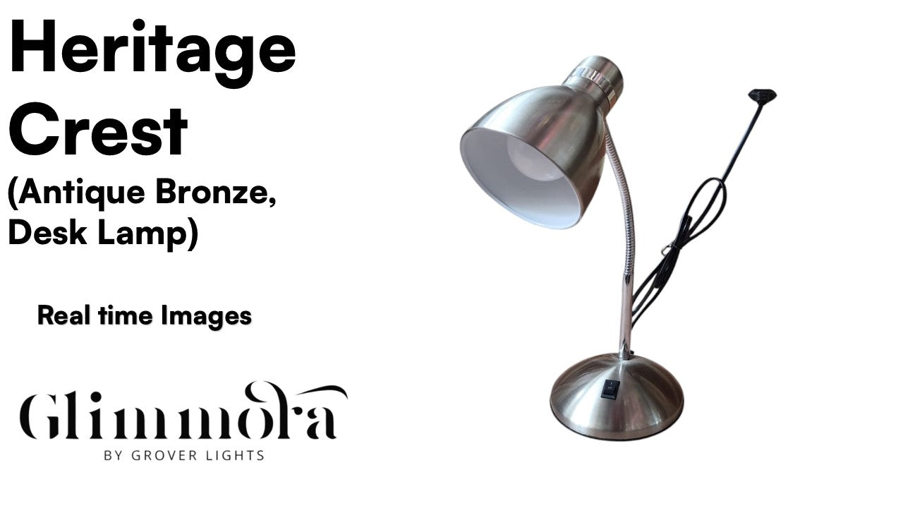 Heritage Crest (Antique Bronze, Desk Lamp)