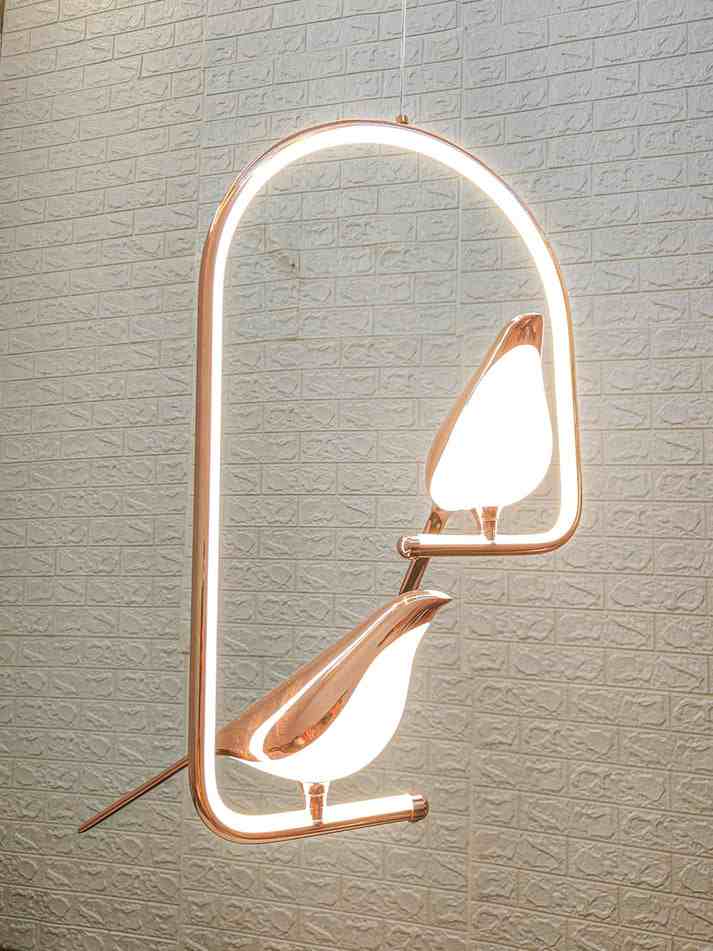 Optimistic Bird Pair Hanging Light