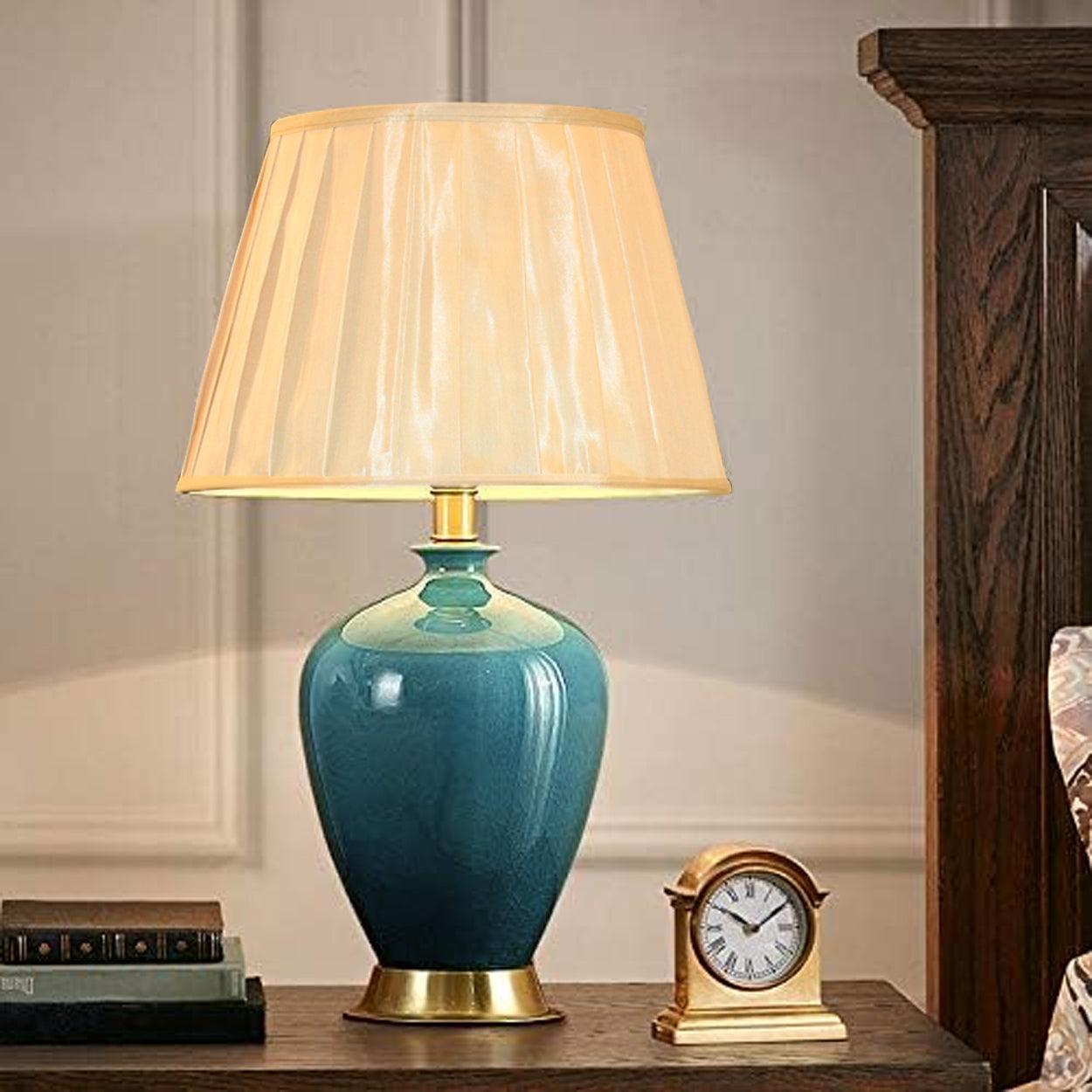 Aquatic Dreams (Sea Green, Ceramic) Table Lamp