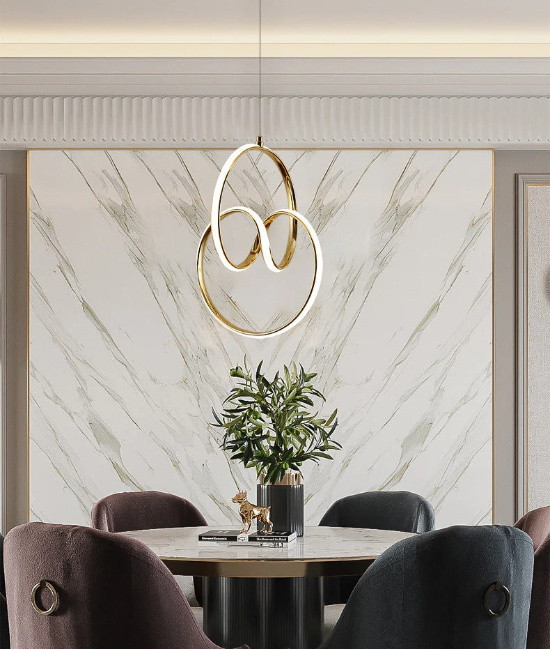 Criss n Cross Nebula (Gold) Pendant Light