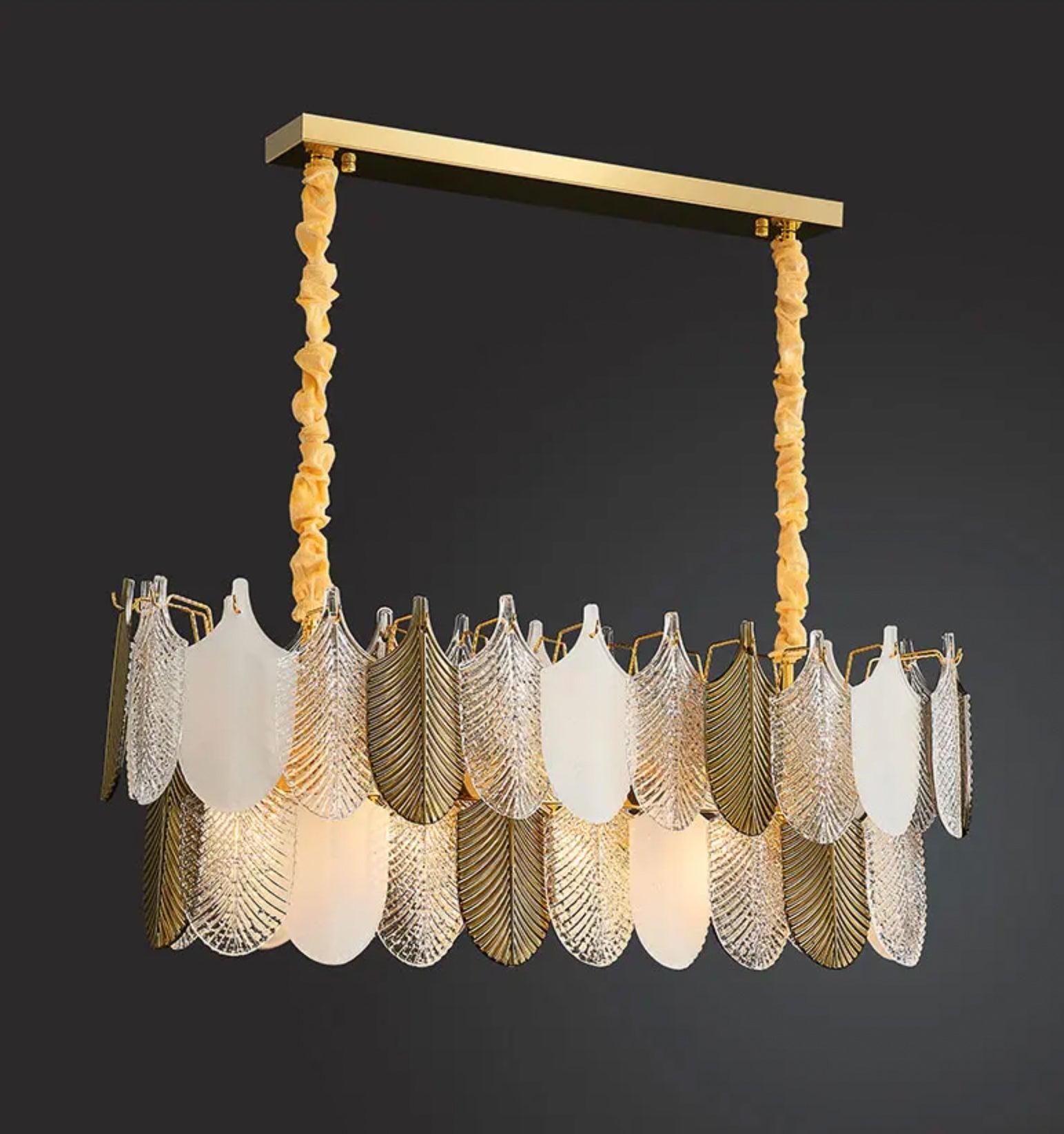 Gold Metal Led Chandelier Hanging Suspension Lamp