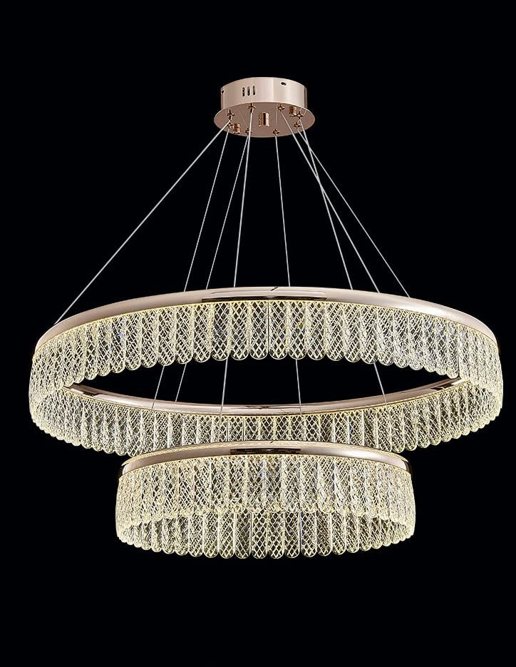 Take Me To The Newport (Gold) Chandelier (2 Rings)