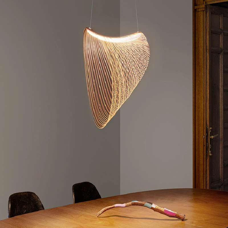 Organic Aesthetics Wood Art Pendant Light