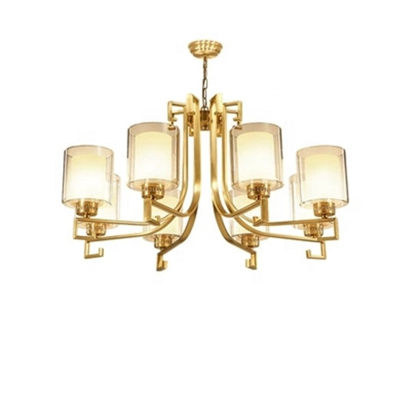 Crimson (Gold) Glass Chandelier
