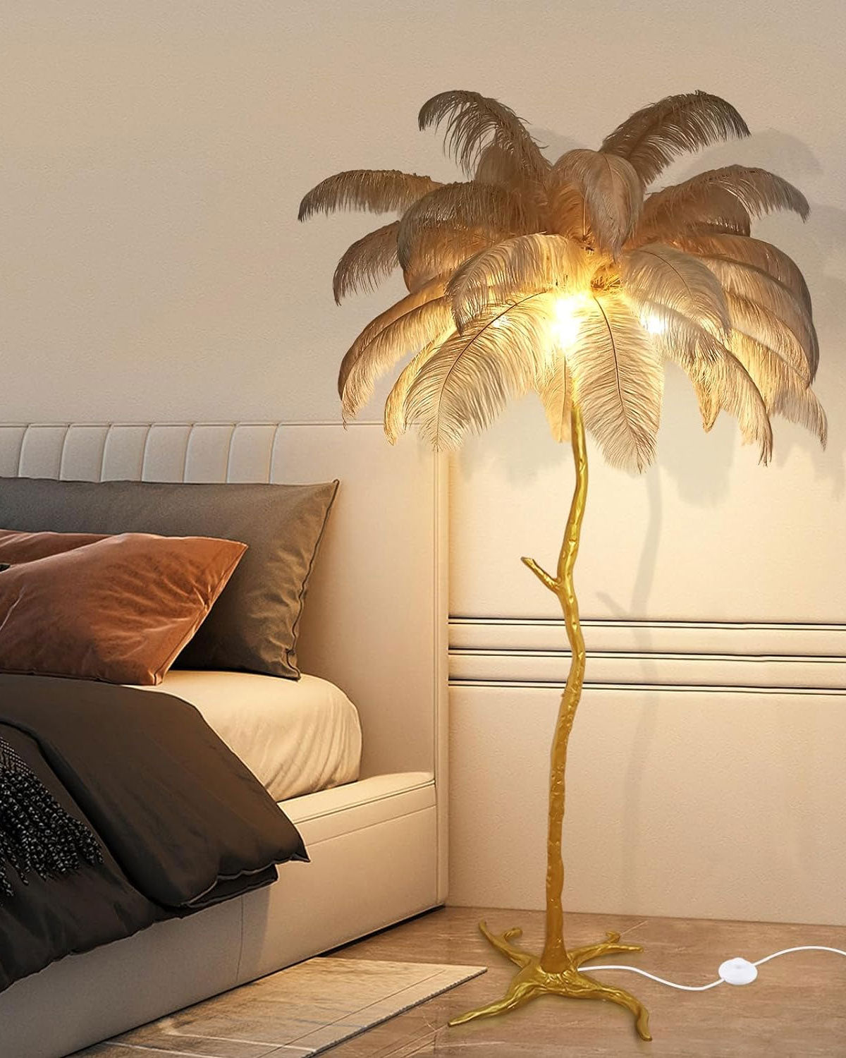 Ostrich Feather Floor Lamp