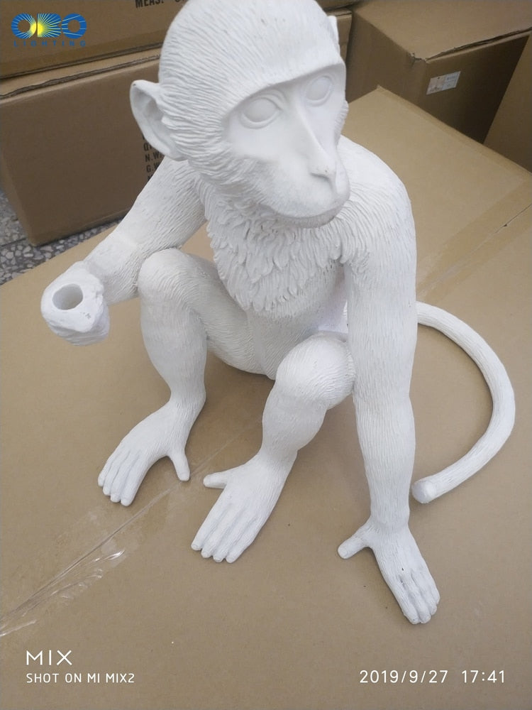 The Monkey Bust: Resin Table Lamp