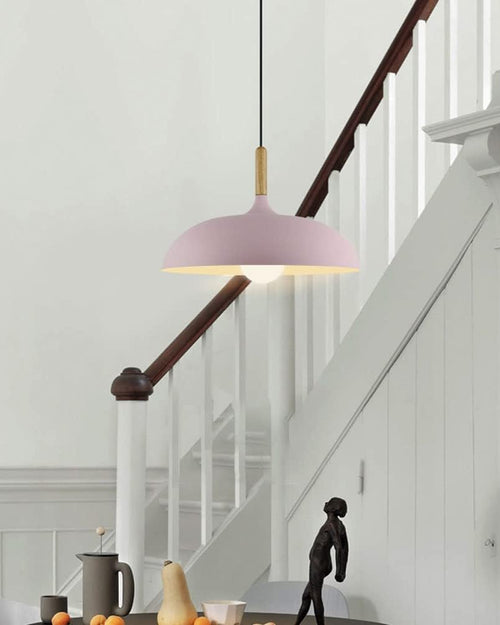 Industrial Hanging Pendant Light - Pink
