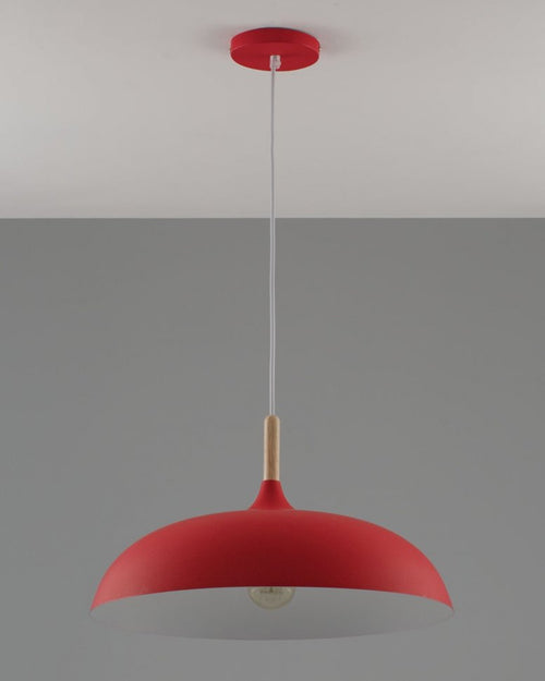 Industrial Hanging Pendant Light - Red