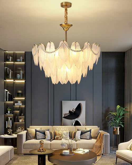 Gold Ribbon Modern Chandelier