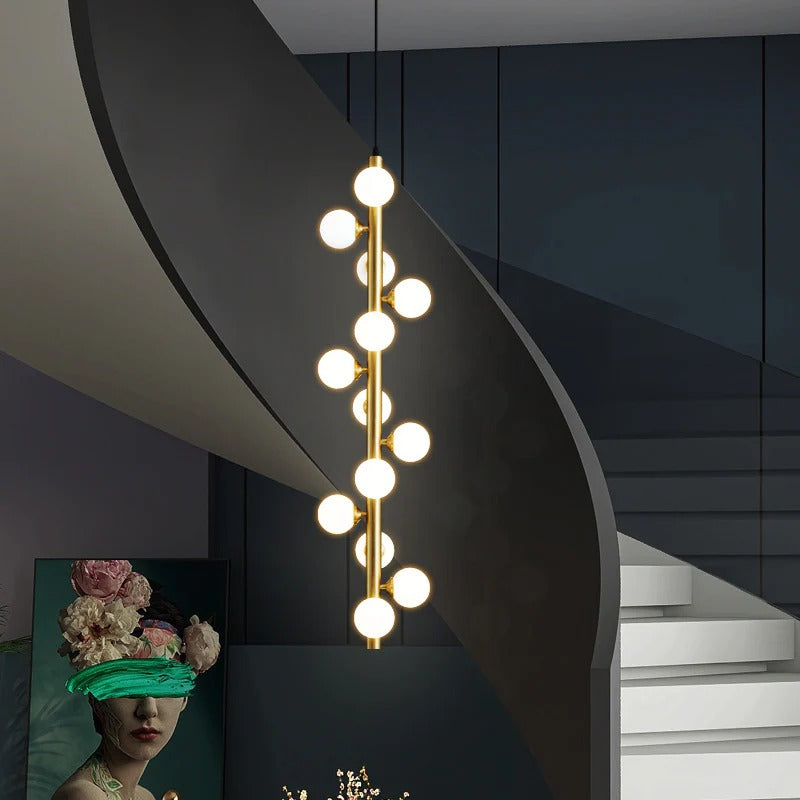 Glow Flow Frosted Gold Pendant Light