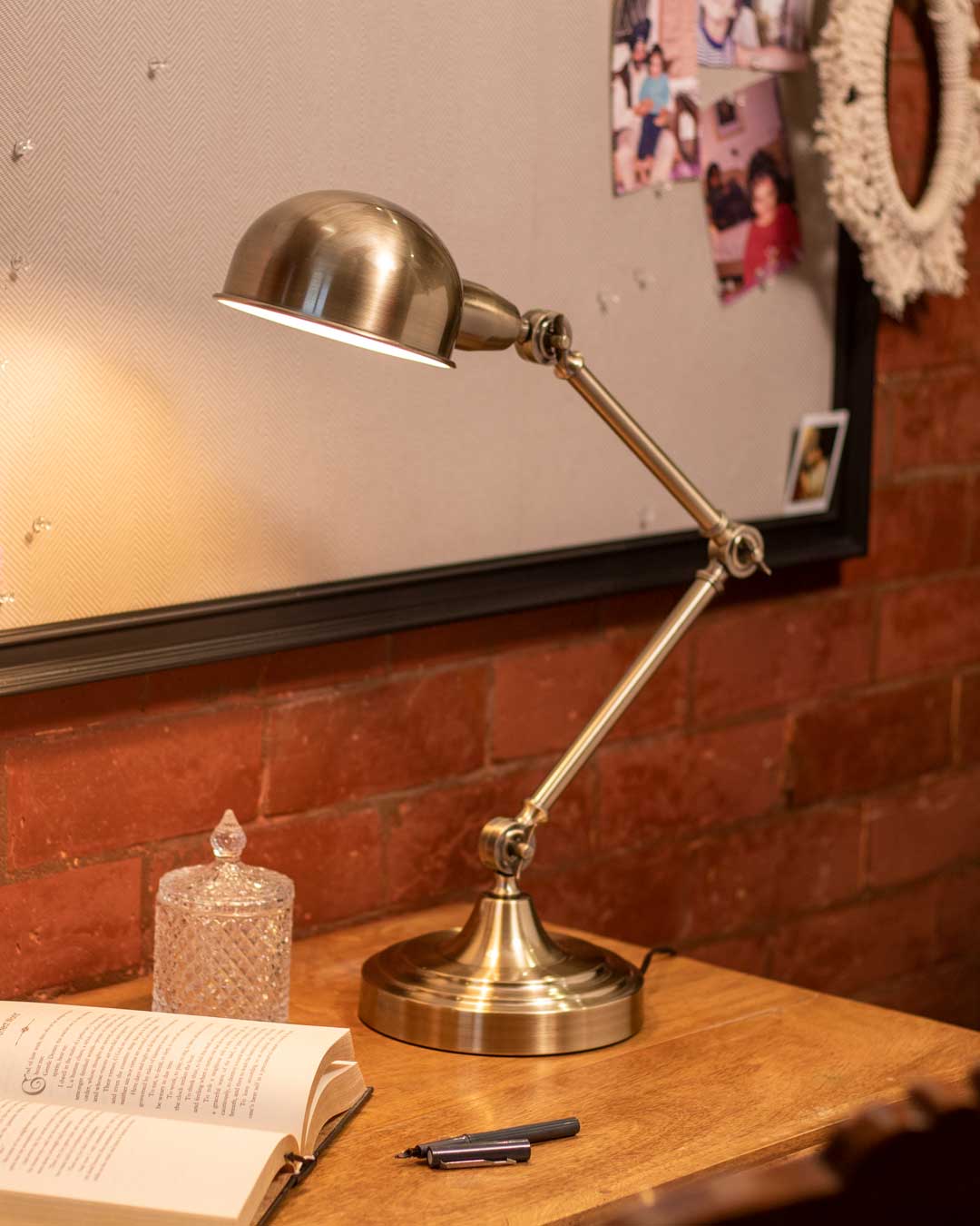 Vintage Iron Adjustable Table Lamp