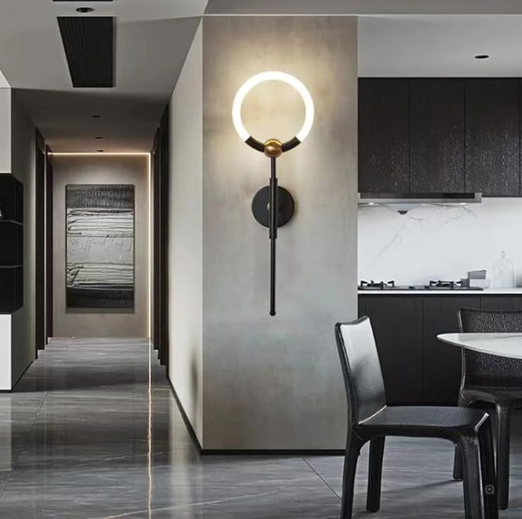 Modern Metal Acrylic Round LED Wall Lamp