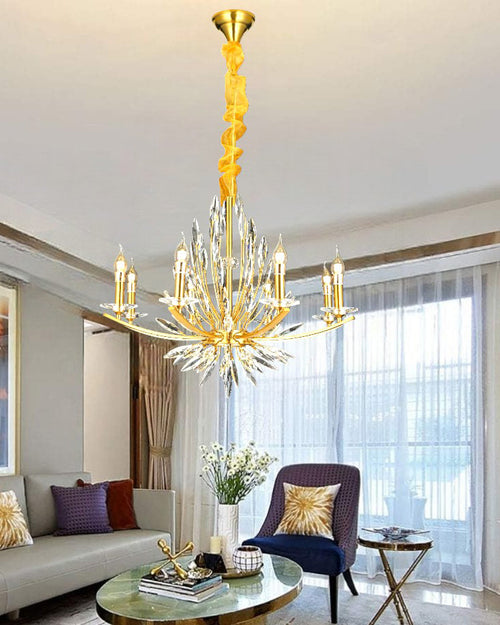 Crystal Beads Candle Chandelier - 8 Candles