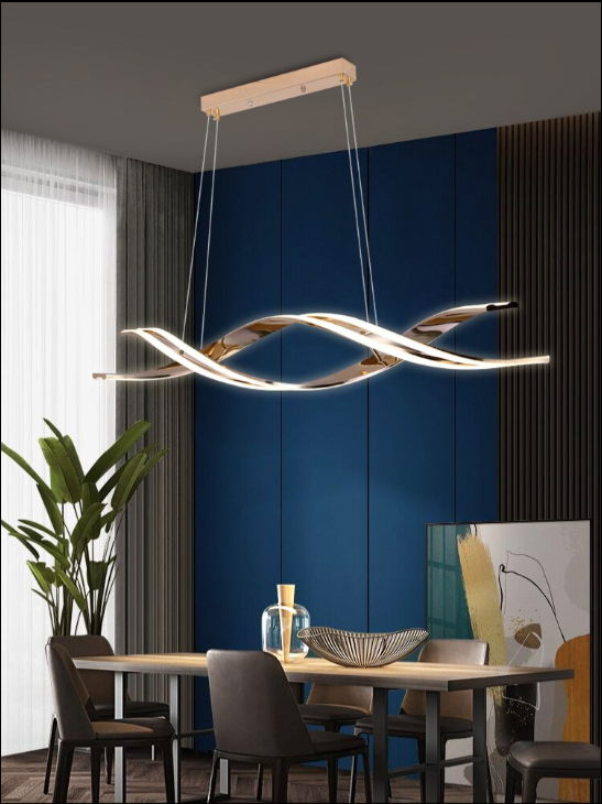 Curves of Life (Gold) Hanging Chandelier