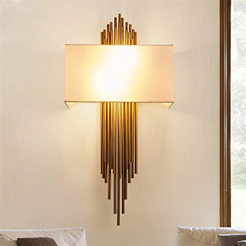 White Shade Modern Gold Metal Wall Light