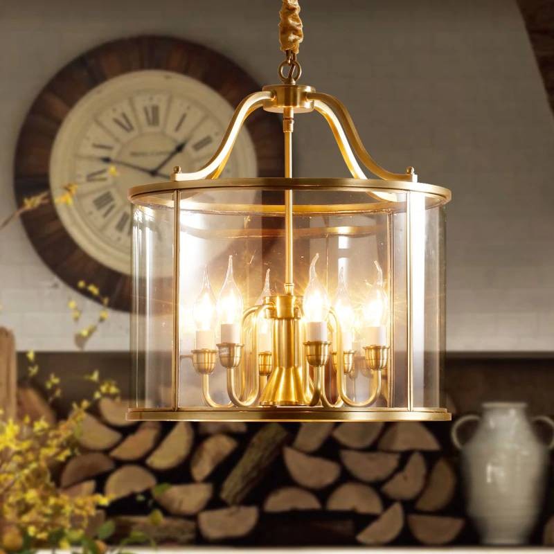 Antique Charm Brass Glow Chandelier