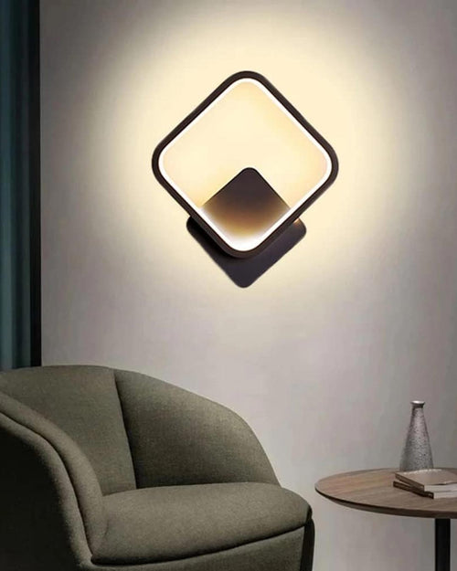 Luminaire Square LED Wall Light - Black