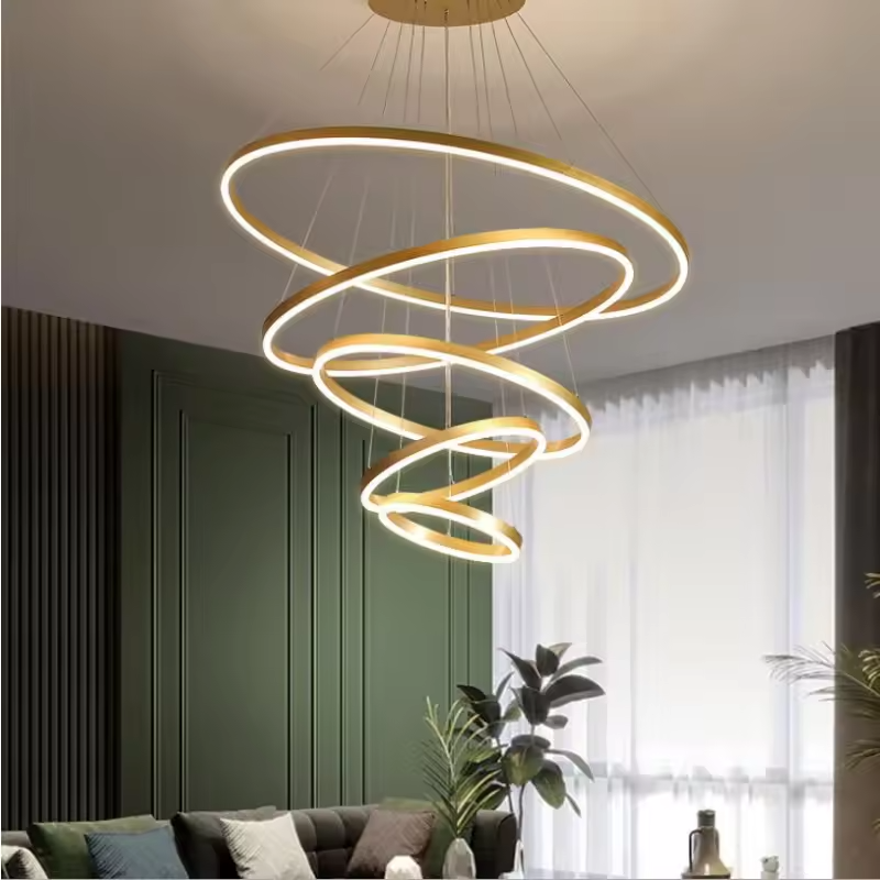 Modern LED 5 Rings Chandelier