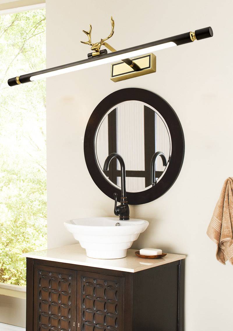 Golden Stag Gleam: Elegant Wall Theme (Stag Led Mirror Wall Light)