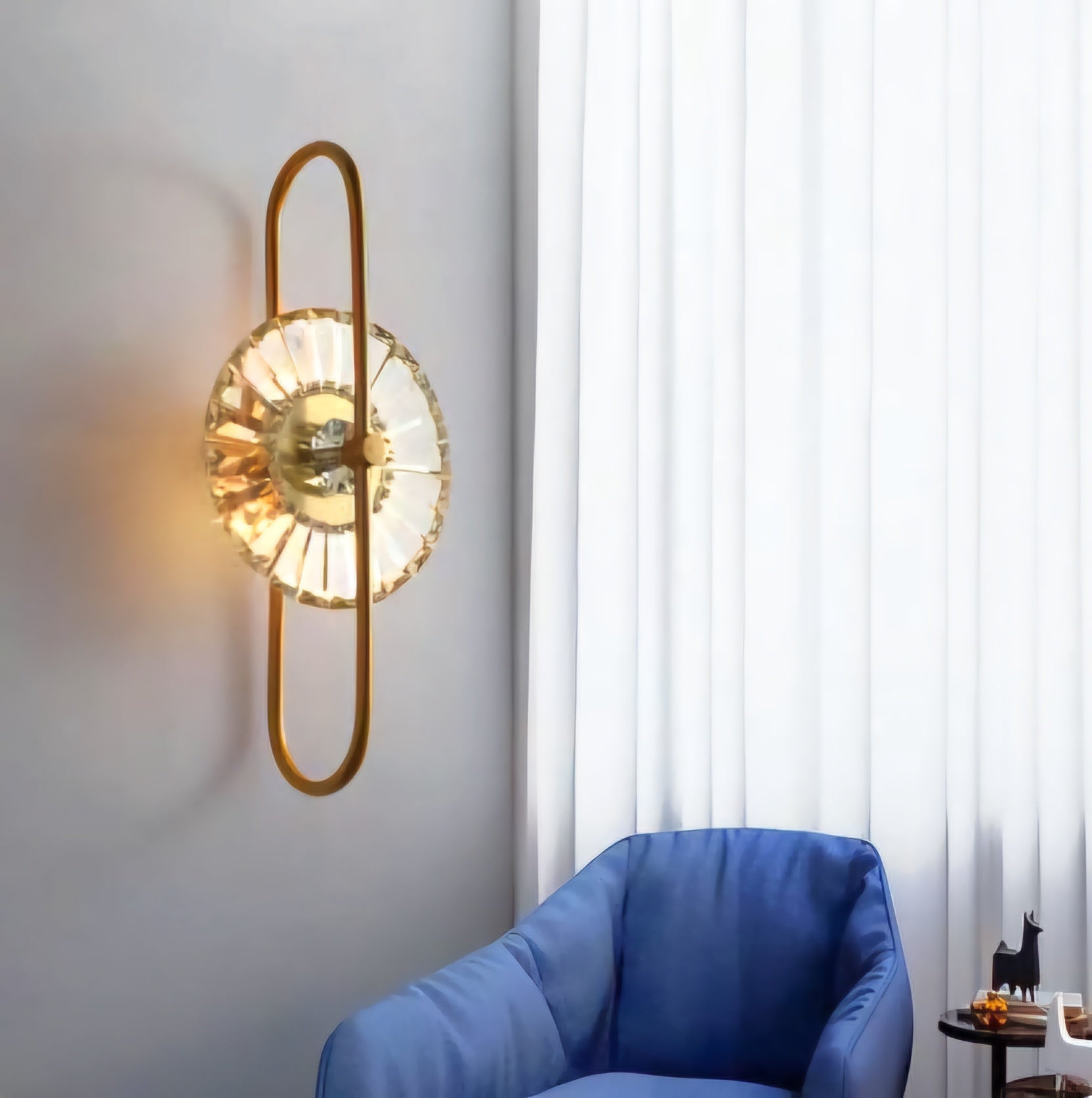 Sunburst Oro (Gold) Crystal Wall Light