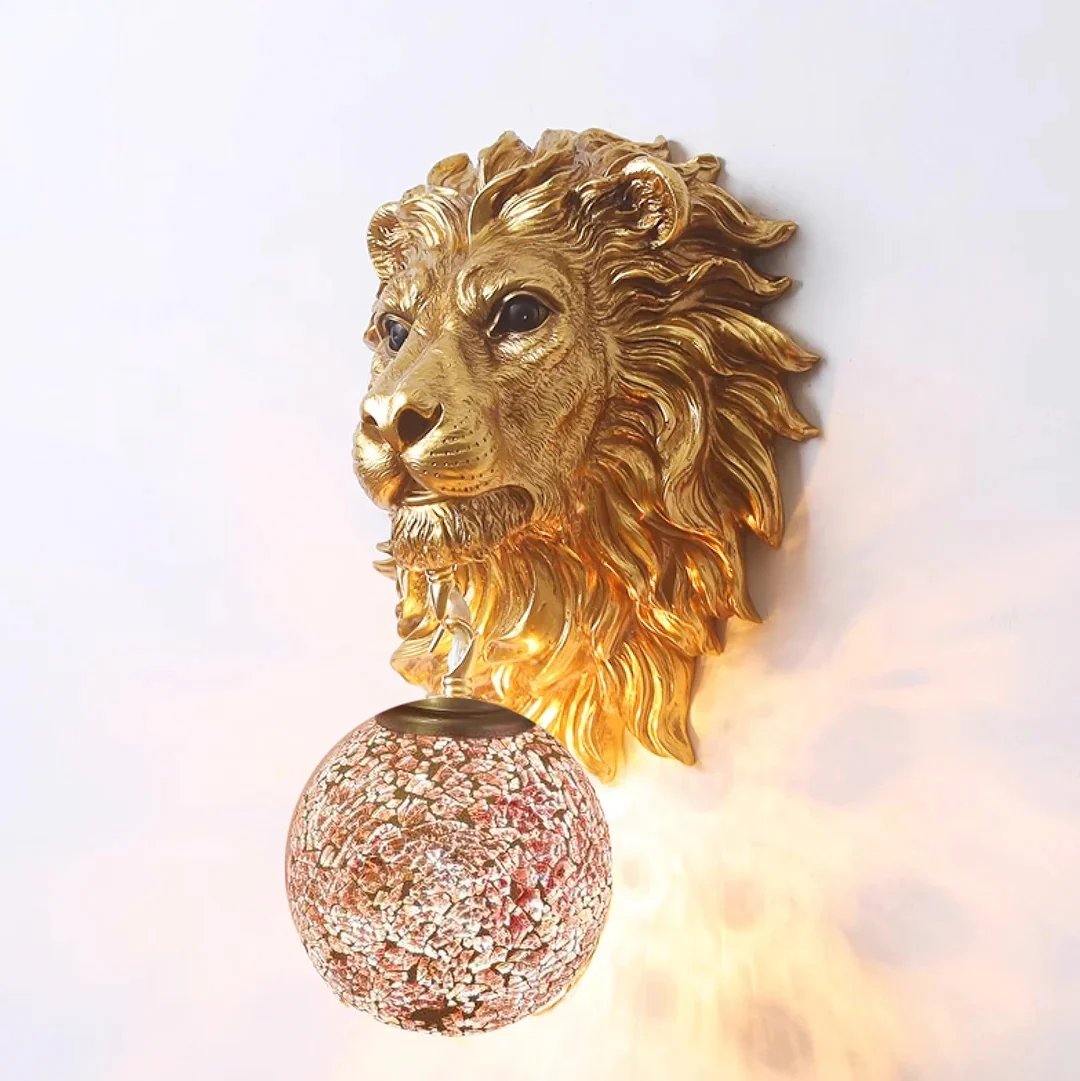 Cave to Lion (Gold) Wall Light