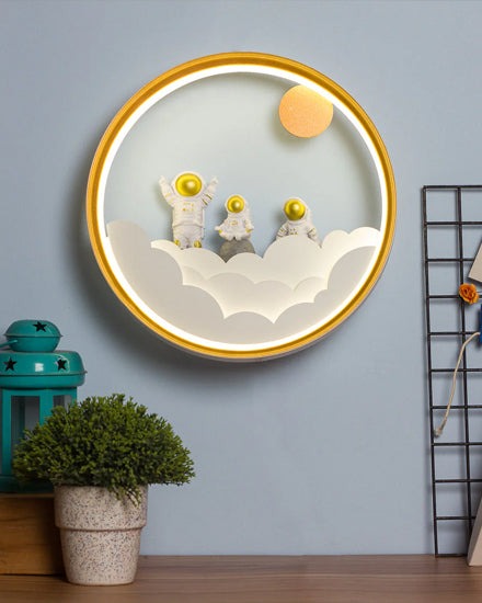 Round Astronaut LED Wall Light