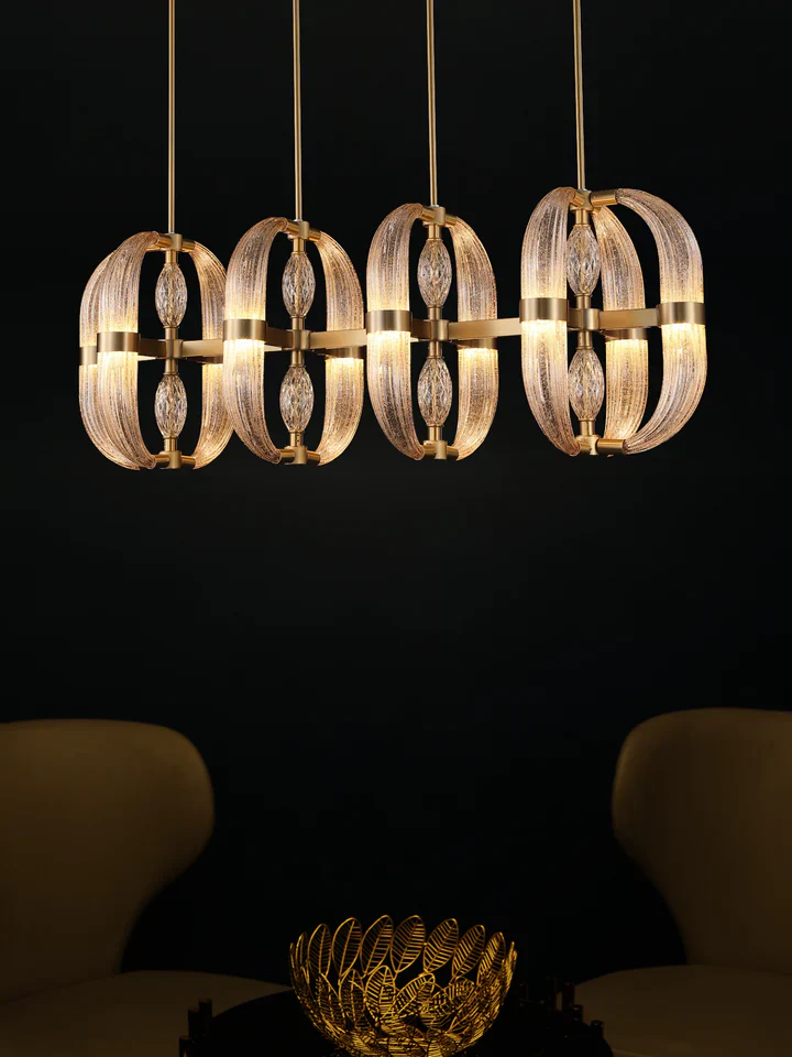 Crystal Glass Dining Chandelier Lamp