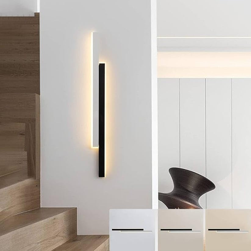 Minimalist Black White Up Down Linear Bar LED Long Wall Light