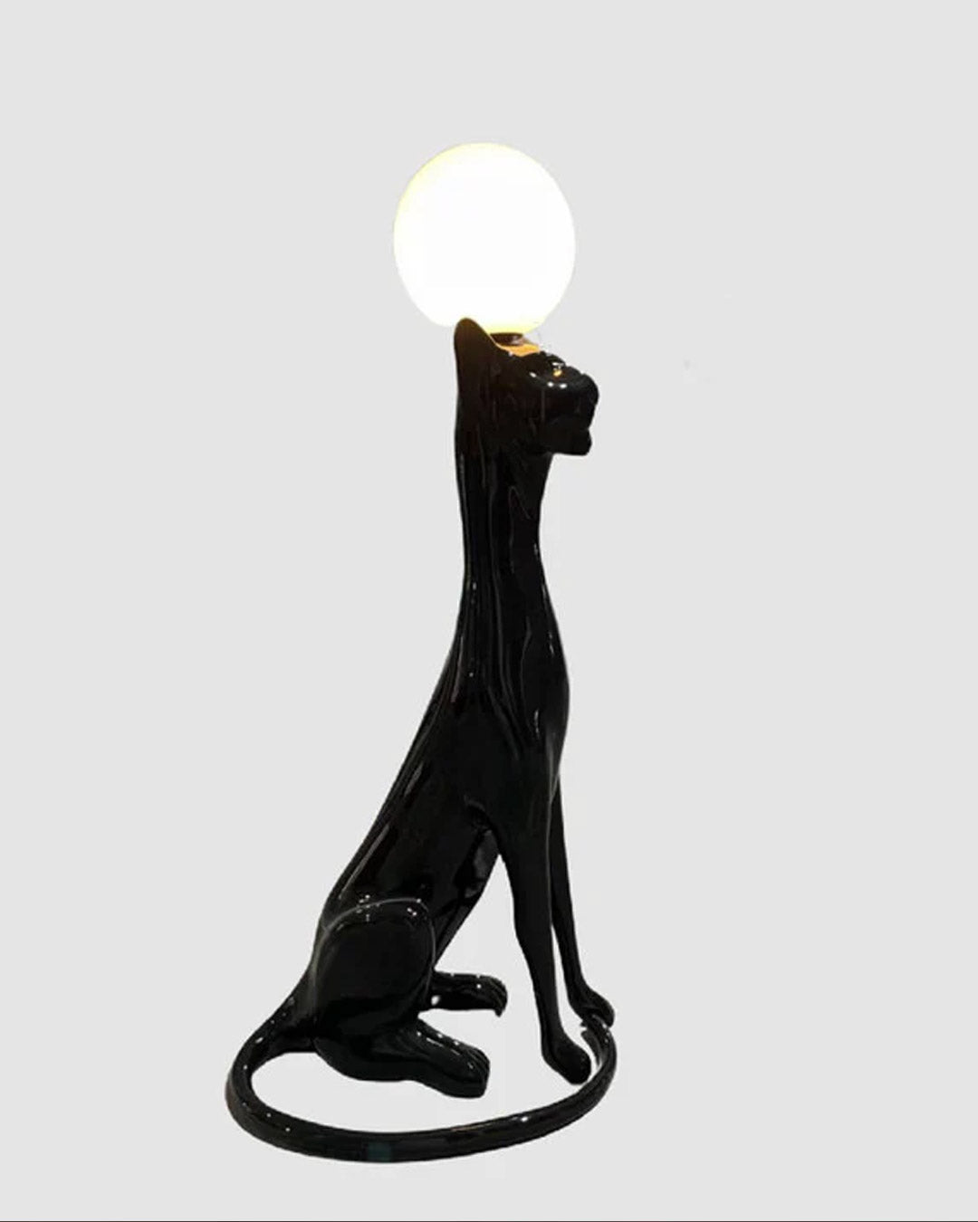 Black Leopard Novelty Floor Lamp
